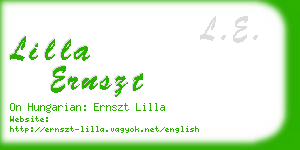 lilla ernszt business card